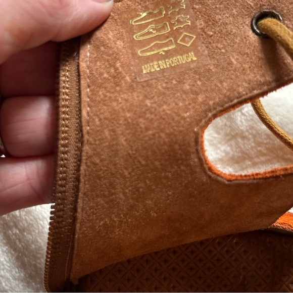 Casta nwot cognac suede leather gladiator lace up sandals size 38 Boho peasant - Picture 4 of 9